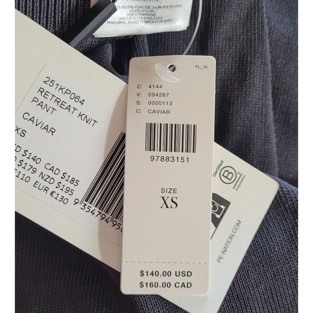 Anthropologie PE Nation Retreat Knit Pants - Viscose Nylon - Caviar - XS - $140 - Picture 6 of 6